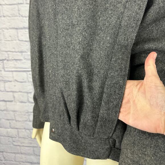 Vintage The American Male 100 % wool gray jacket stand collar size 40 medium - Picture 17 of 17